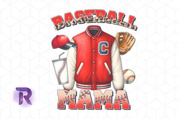 Baseball Mom PNG for Embroidery Projects