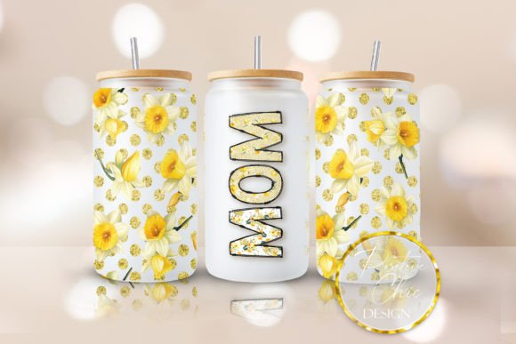 Floral Mom 16oz Glass Can Wrap PNG: A Designer's Review