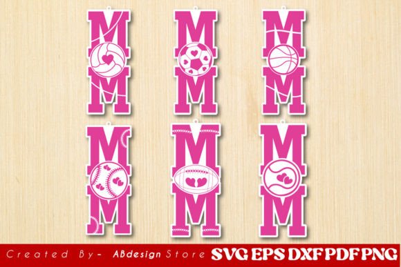 Mom Sports Ball Dangle Earrings Bundle