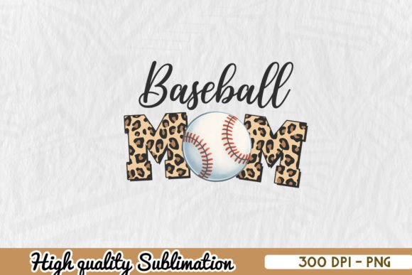 Softball Baseball Mom Leopard PNG: A Fun, Versatile Design